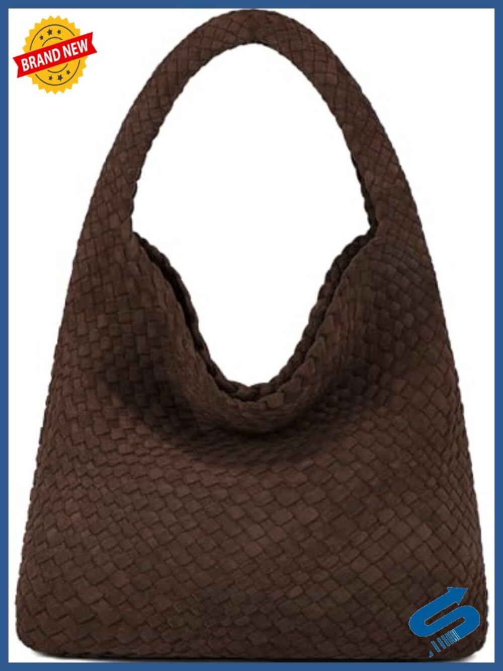 Vegan Leather Hobo Bag with Top Handle and Shoulder Strap